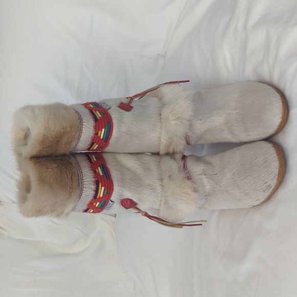 Vintage Tecnica Italian Cowhide/Goat Hair Fur Skandia Apres Ski Boots EU 40 - Picture 2 of 14